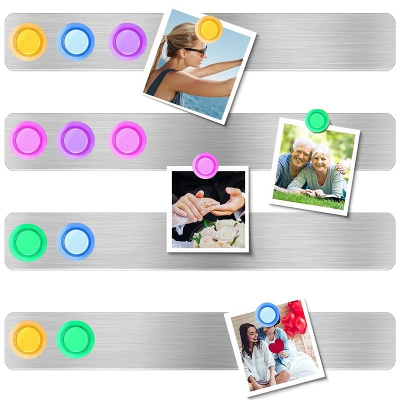 Tableau Magnétique Mural pour Photo, Tableau D'affichage avec 10 Pièces Colorés Aimants pour Tableau Magnetique Frigo Bureau 4 P