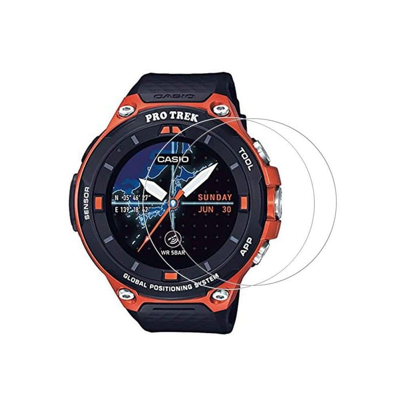 Zshion pour CASIO Pro Trek WSD-F30 Film de Protection d'écran, Protecteur d'écran en Verre trempé d'une dureté de 9H pour CASIO