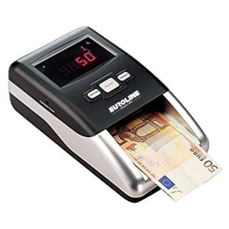 EUROLINE - Détecteur de Faux Billets Automatique - Certifié 100% détection de Faux Billets par la Banque Centrale Européenne - S