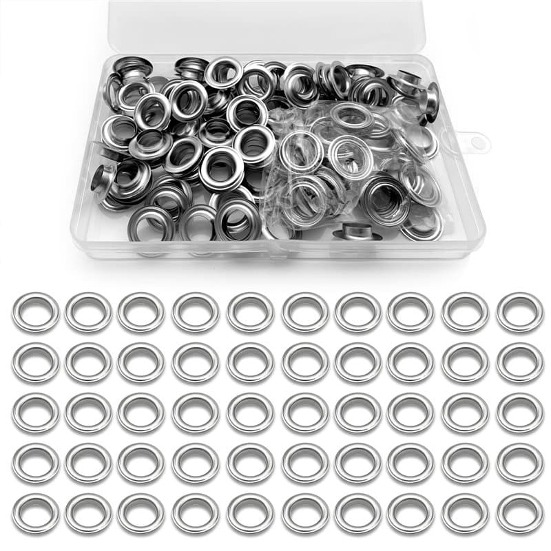 100 Pièces Oeillets Pour Baches, 12 mm Metal Oeillet Pour Bache pour Toile Bâche Chaussures Vêtements Chapeau