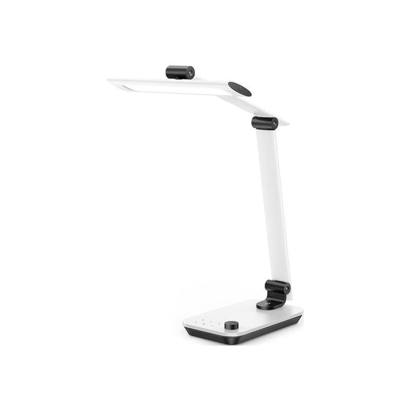 Lampe de bureau LED articulée 12W avec port USB recharge rapide, tactile, lampadaire de table avec variateur, luminaire températ