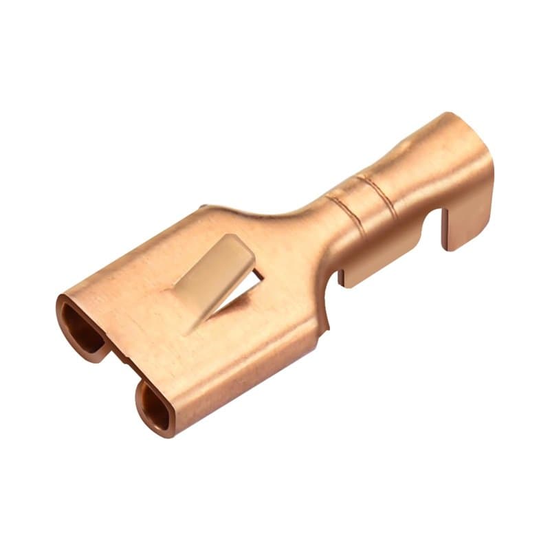 Heschen Lot de 100 cosses à sertir femelle à épissure rapide 6,3 mm Connecteur à sertir non isolé