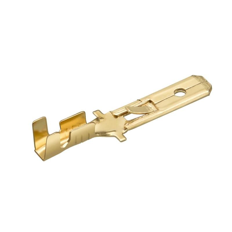 Heschen Lot de 100 cosses à sertir mâles à épissure rapide 4,8 mm Connecteur à sertir non isolé