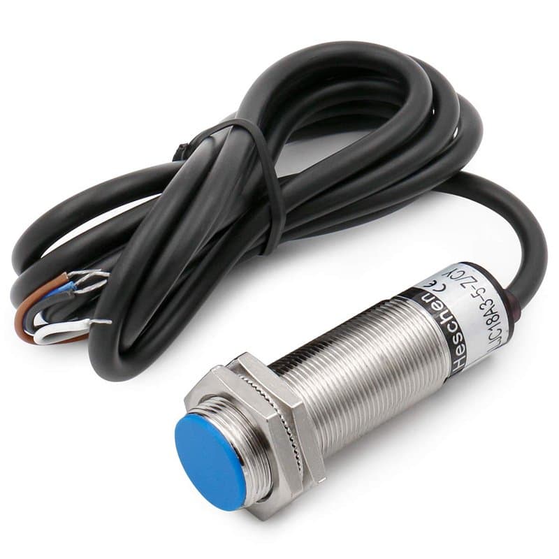 Heschen M18 Capacitif Capteur De Proximité Commutateur, Type De Bouclier, LJC18A3-5-Z/CY, Détecteur 1-5mm, 10-30VDC 200mA, PNP N