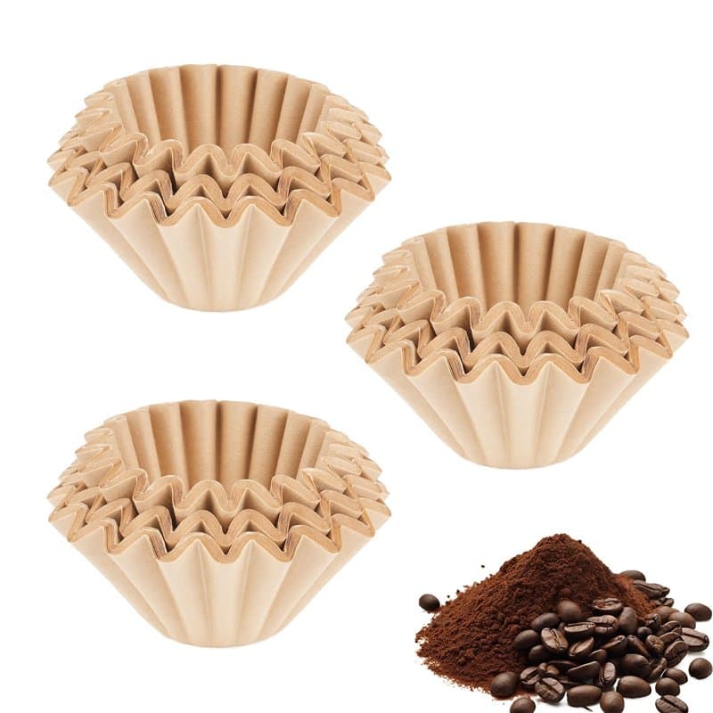 150 Pcs Papier Filtre a Corbeille, Filtre à Café en Papiers, 45/110 mm Filtre en Papier pour Machine à Café Cafetières Maison Bu