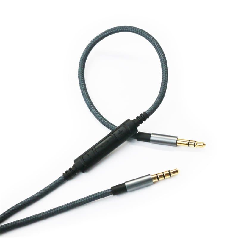 Câble Audio de Remplacement avec Microphone intégré et contrôle du Volume - Compatible avec Compatible avec B&O Play H6, H7, H8,