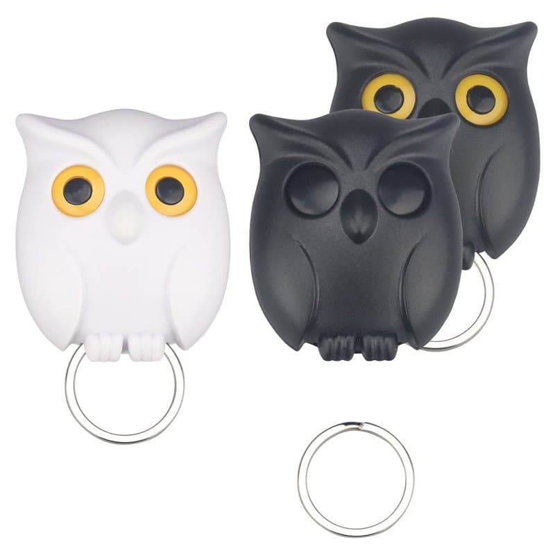 Hibou Crochets Porte Clés, 2 pcs Crochet Clé Hibou, Tableau à clés pour montage mural pour accrocher les clés dans l'entrée du b