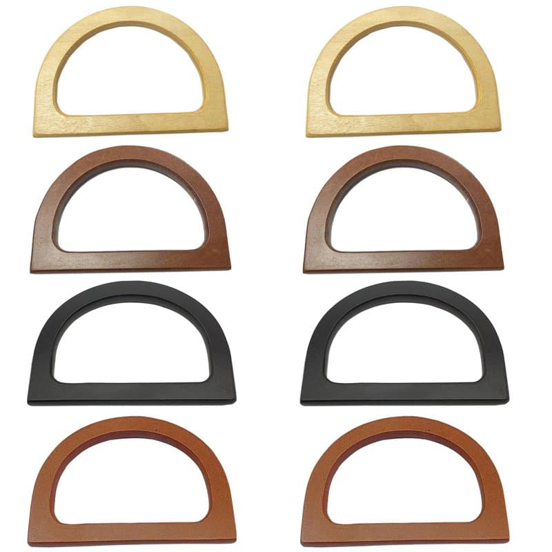 Nizirioo Anses pour Sac à Main: 8 Pièces Anses de Sac en Bois, Anse pour Sac à Main pour Bricolage à la Main Poignée de Remplace