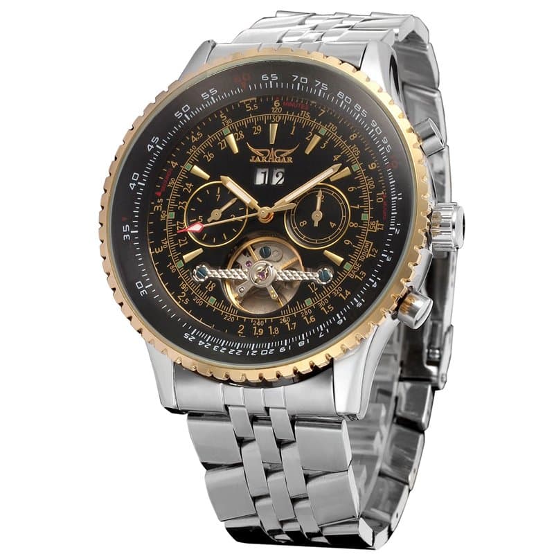 Forsining - JAG034M4T2 - Montre Tourbillon automatique pour homme avec calendrier complet