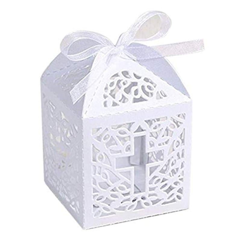 Musuntas 50 TLG. Vogelkäfig diseño caja de caja de cartón de Regalo de bautizo Fiesta decoración de mesa Bomboniere de boda deco