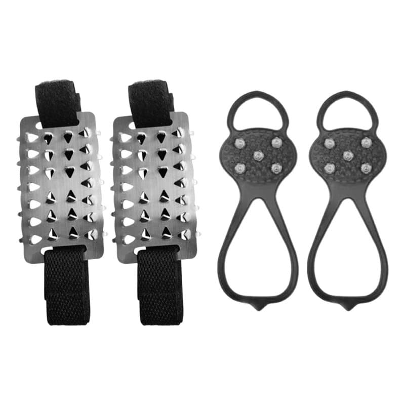 CVDYWDJIE 2 Paires De Pointes Antidérapantes pour Glace, Couvre-Chaussures pour Crampons d'hiver, Couvre-Chaussures pour Bottes