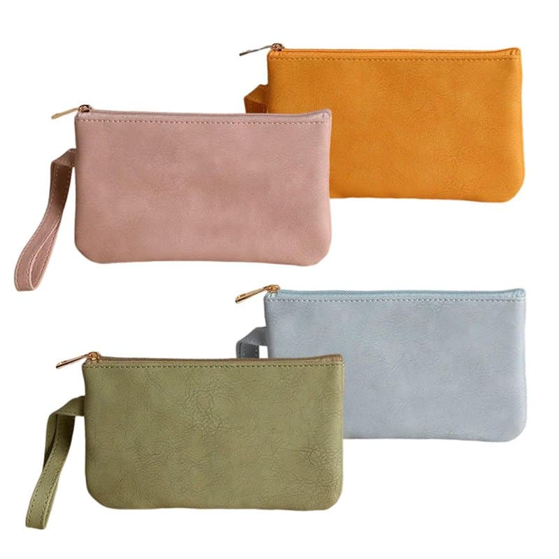 Sac De Rangement en Cuir PU 4 Pièces, Mini Sac De Rangement, Sac De Rangement Portable, Pochette Étanche, Sac De Rangement pour