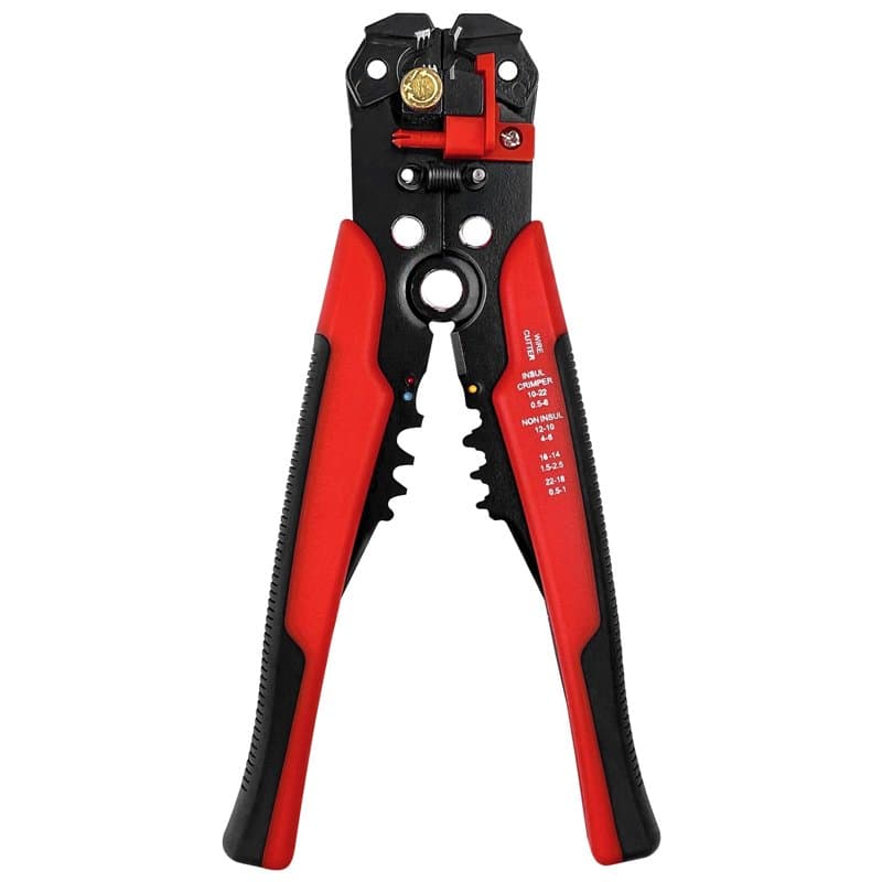 Relota Pince à Dénuder Automatique, Pince à Sertir 200mm 3 en 1, Pince Automatique Multifonction pour Fils 10-24AWG, Auto-réglab