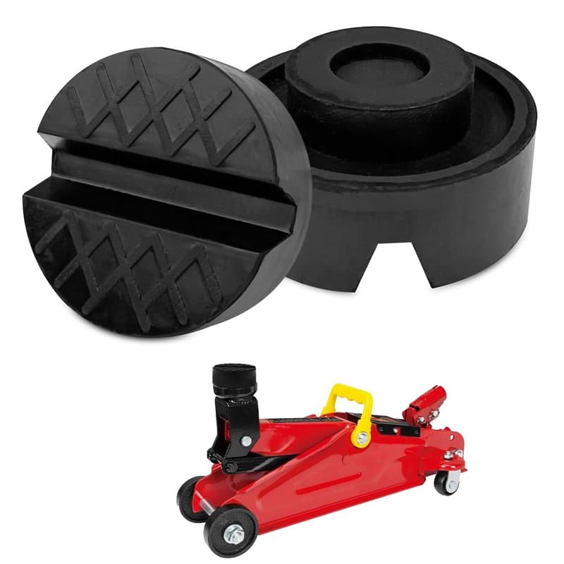 Legpador 2 Pièces Coussin en Caoutchouc pour Cric de Voiture, Coussinets de Support, Jack Pad en Caoutchouc, Tampon pour Cric av