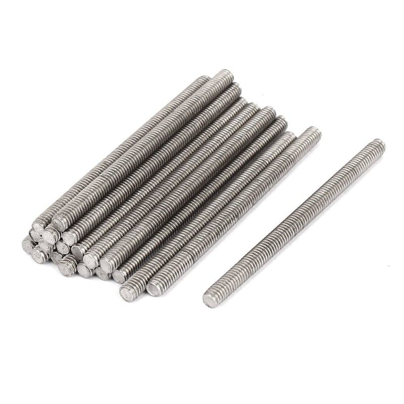 sourcing map Tige Filetée M4x60mm Acier inoxydable 304 entièrement filetée tige goujons 20pcs