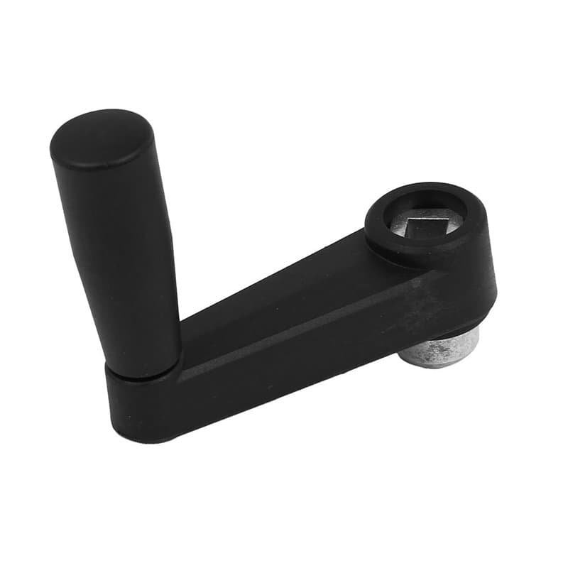 sourcing map 8mm x 8mm Trou carré manivelle plastique noir machine-outil poignée tournante