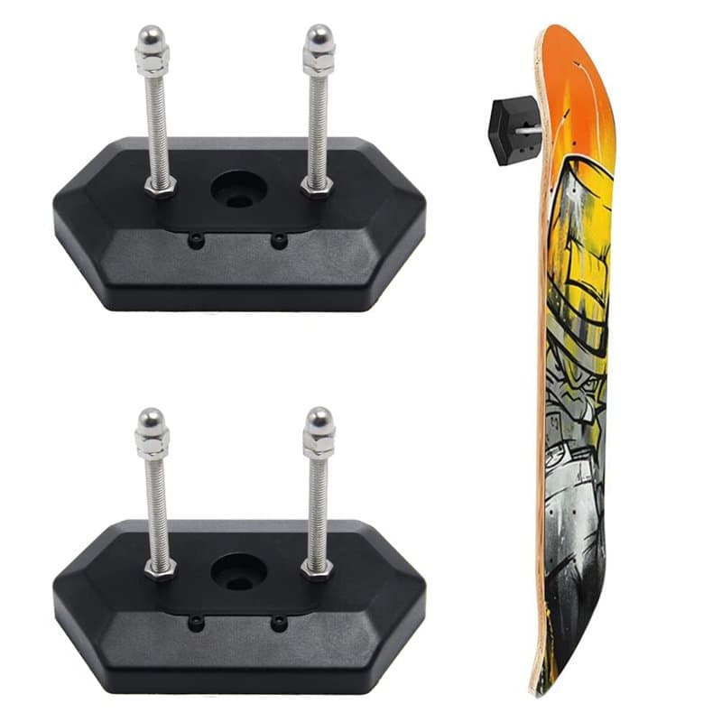 Rebanky 2 Pièces Support Mural pour Skateboard Support D'affichage Skateboard Mural Pour Longboard Présentoir et Rangement