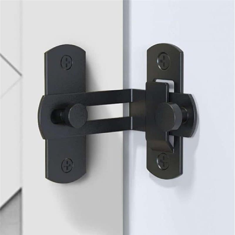 Verrou de porte à angle droit à 90 degrés Boucle Verrouillage de porte et fenêtre Verrouillage de porte coulissante Verrouillage