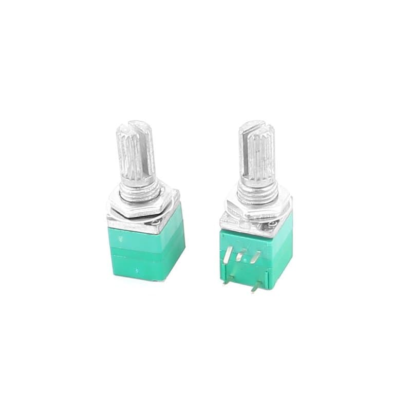 sourcingmap 2pcs B50K 50K Ohm 6mm pieds Shaft moleté potentiomètre rotatif réglable avec Commutateur