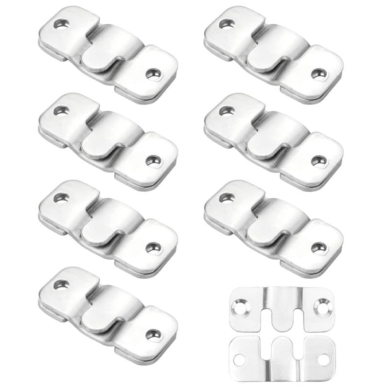 YSDMY 16 Pièces Support Montage Encastré Dissimulé, Supports Suspension Emboîtement Robuste, Boucle Quincaillerie Murale en Acie
