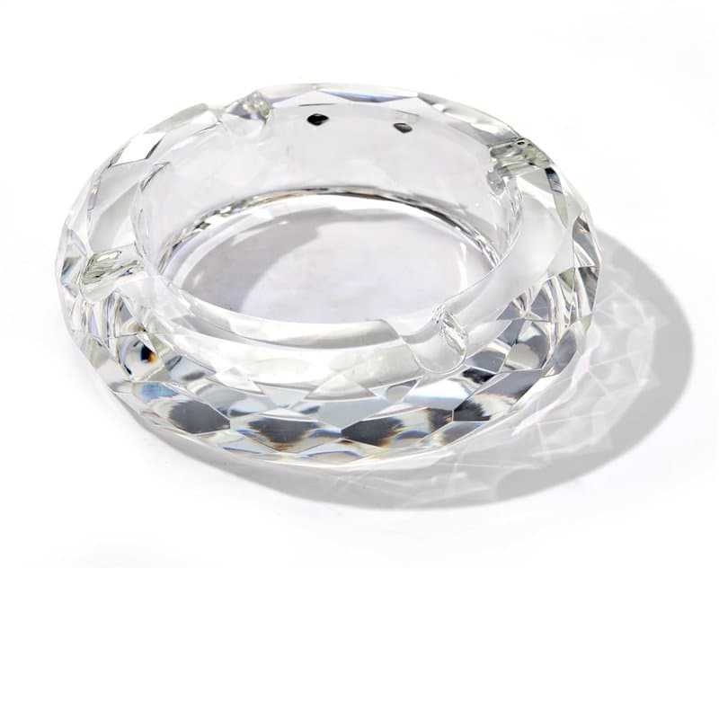 CDXHOME Cendrier en Verre Cristal, élégant Porte-Cigare en Cristal Transparent pour la Maison et Le Bureau, Décoration de Table