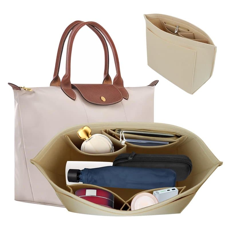 gexuamz Organisateur de Longchamp Sac, Organisateur de Sac à Main en Fourrure pour Femme,Polyvalent Multi Poches Organisateur de