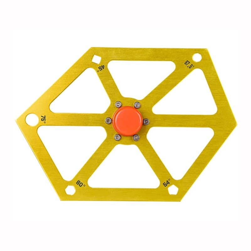 ANCLLO Règle hexagonale en alliage d'aluminium pour scie de table, outil de mesure multi-angle, rapporteur, inclinomètre, outils