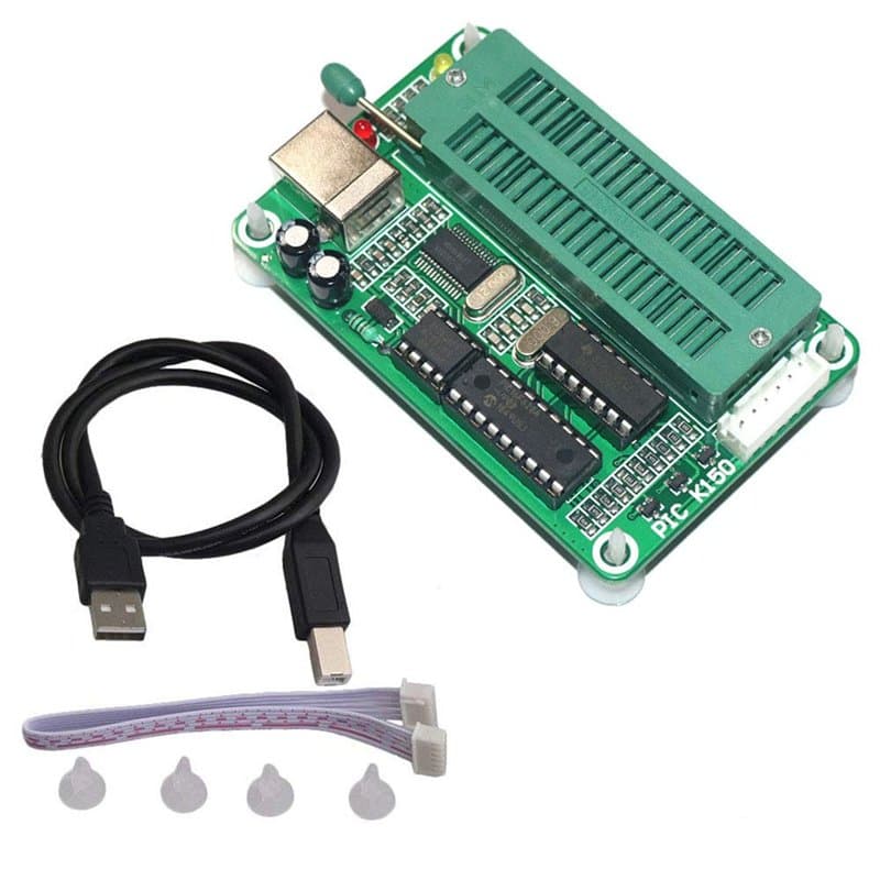 DollaTek Programmation Automatique USB K150 ICSP PIC Développer Le programmateur de microcontrôleur + câble