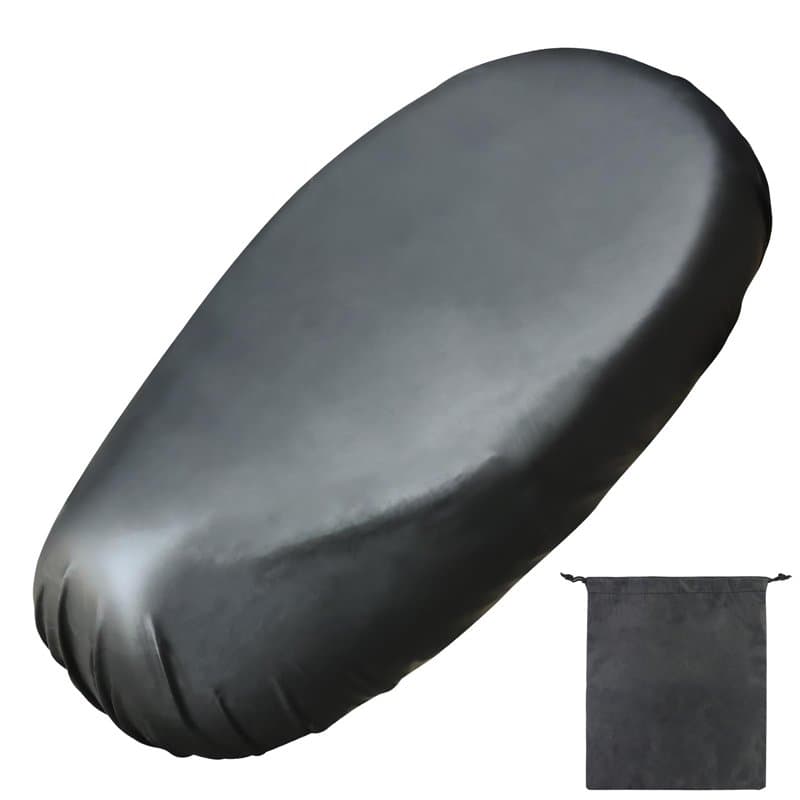 AMANDELIZABE Housse de siège de moto, housse de siège universelle pour scooter, housse de protection contre la pluie avec bande
