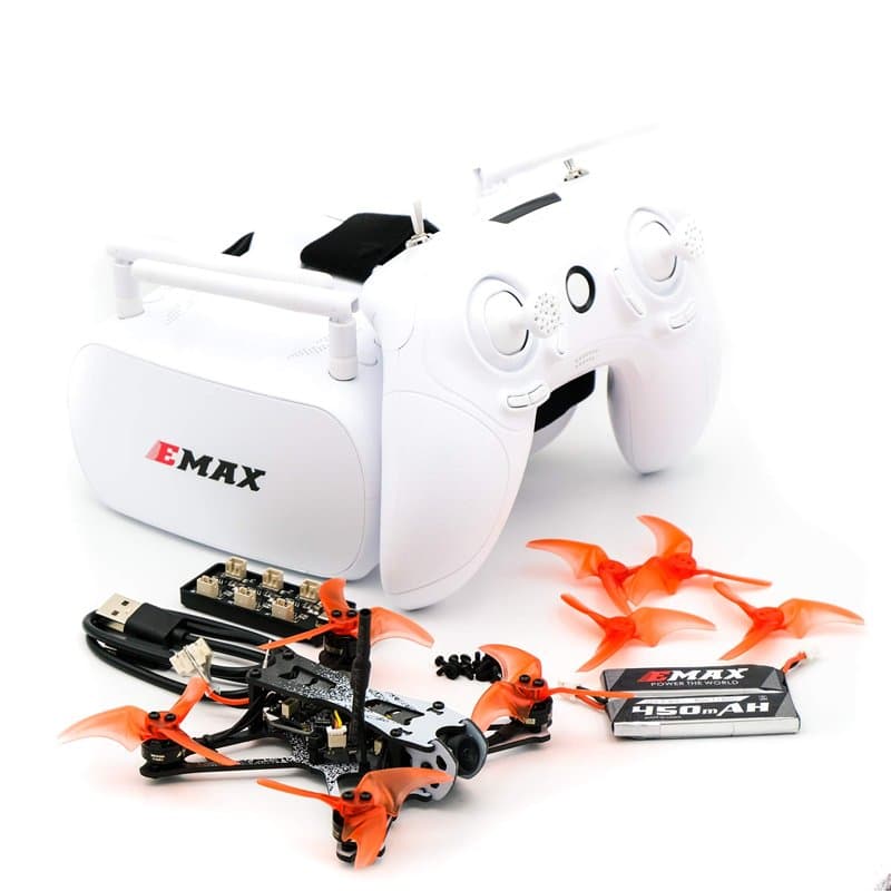 EMAX Tinyhawk II Freestyle RTF FPV Racing Drone avec Moteur Sans Balais 7000 KV, Caméra RunCam Nano 2 700TVL, 0-25-100-200 VTX P