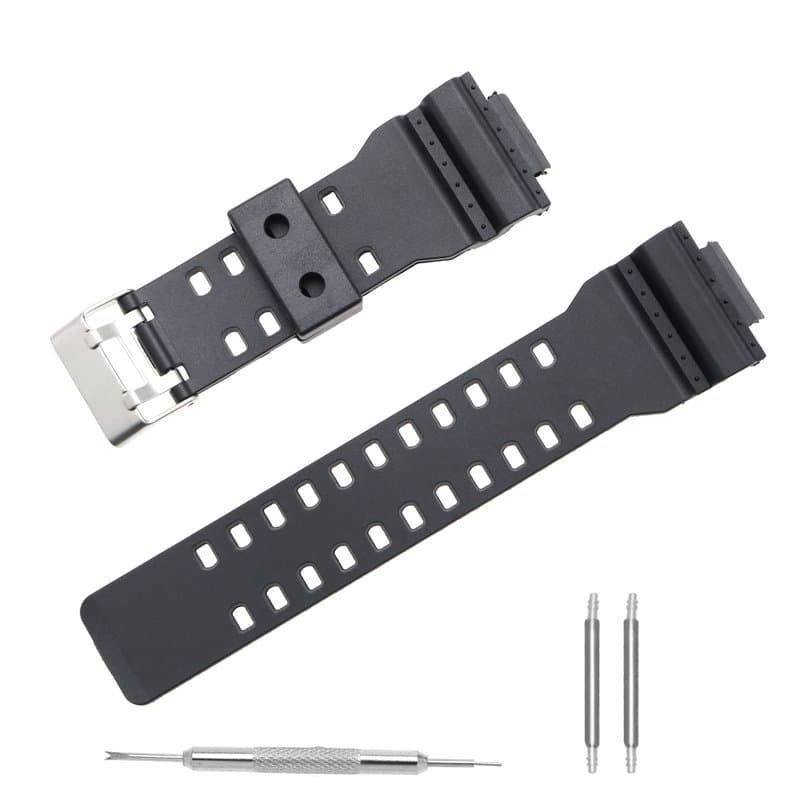 OTOTEC Bracelet de Montre Chaîne de Montres Givrée par Ceinture de Montres PU Remplacement Compatible pour Casio G-Shock GA-100