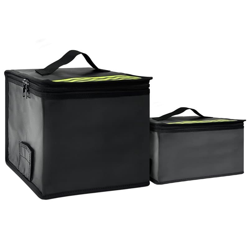 Lipo Safe Bag Lot de 2 sacs résistants au feu Six couches améliorées, résistant au feu jusqu'à 2000 °C – Boîte de rangement de b