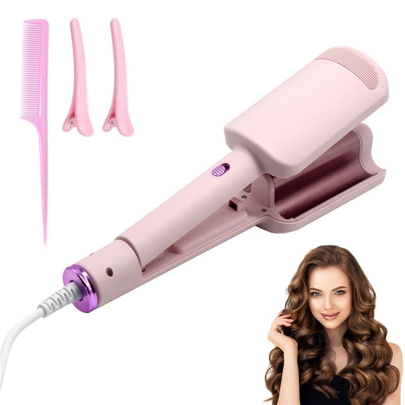 HASAIKA® Waver Fer à Onduler, Fer à Onduler en Céramique, 32 mm Gros Bigoudis Cheveux avec 4 Températures réglables pour tous le