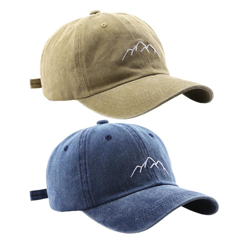SLAXJNE 2 Casquettes De Baseball pour Hommes, Chapeaux en Coton, Chapeaux Vintage pour Hommes, Chapeaux De Montagne Brodés, Chap