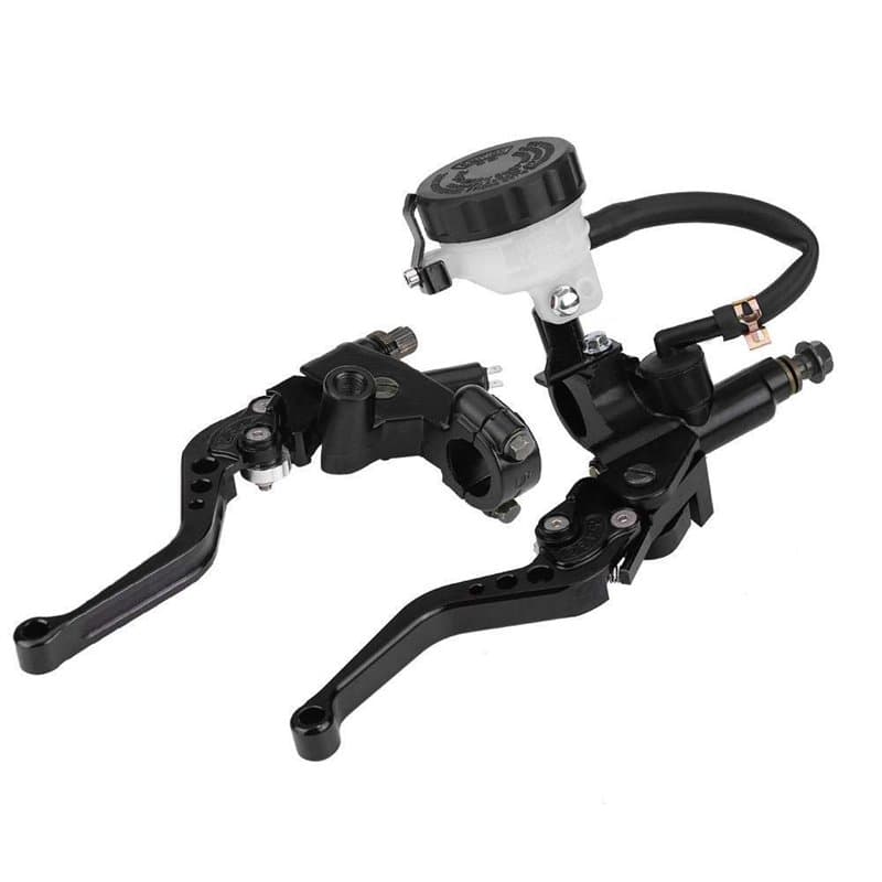 Broco Maitre Cylindre Frein Avant Moto, Universal 7/8" (22 mm) frein moto embrayage réservoir du maître cylindre Set Noir Manett