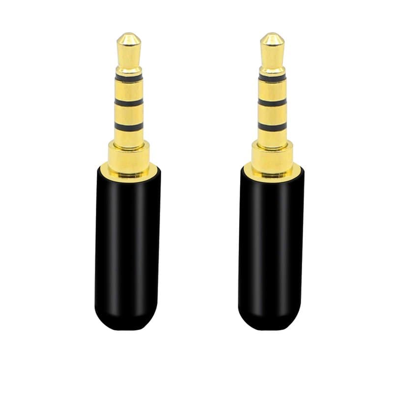 PNGKNYOCN connecteur 3.5mm Jack a souder, 1/8" TRRS 4 pôles plaqué Or Connecteur de borne de câble Audio de Remplacement pour ré