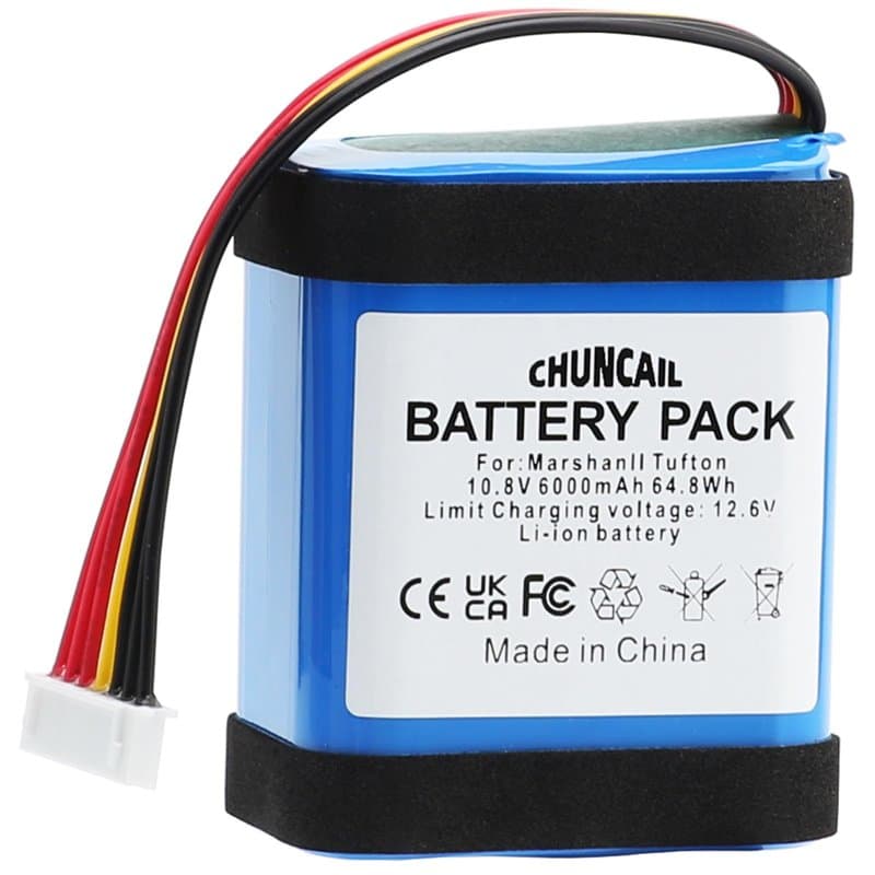 CHUNCAIL Batterie au lithium 10,8 V 6000 mAh pour haut-parleur Bluetooth Marshall Tufton C196G1-3