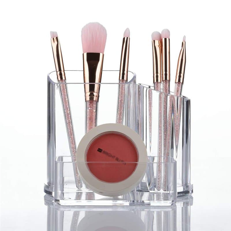 Organiseur de maquillage 3 sections en acrylique pour maquillage, maison, bureau, salle de bain