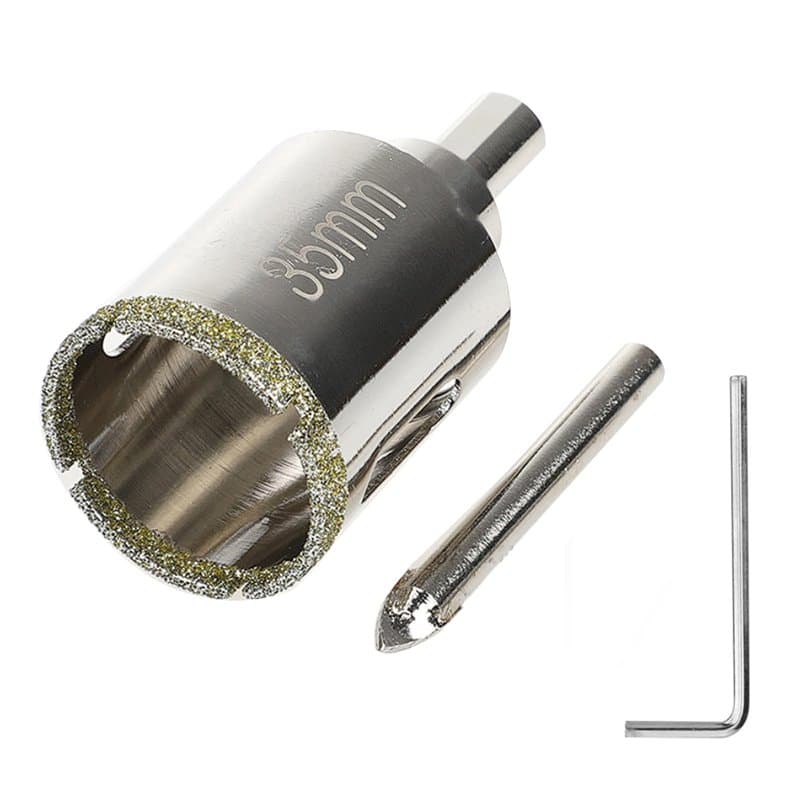 CLKE Scie Cloche Diamant, Scie Cloche 35mm,Foret Carrelage avec Foret Guide Centreur,Foret Diamant Carrelage,Ouvre-Trou en Verre