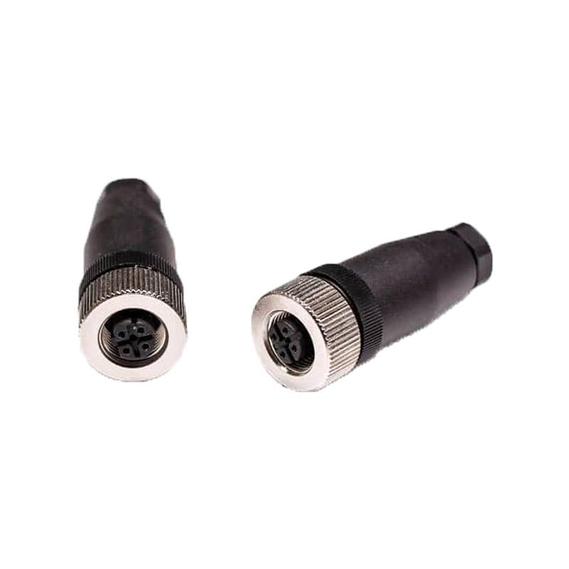 2 connecteurs M12 5 broches femelle, fiche de connecteur d'actionneur aéronautique, connecteur circulaire codé M12 B IP67 connec
