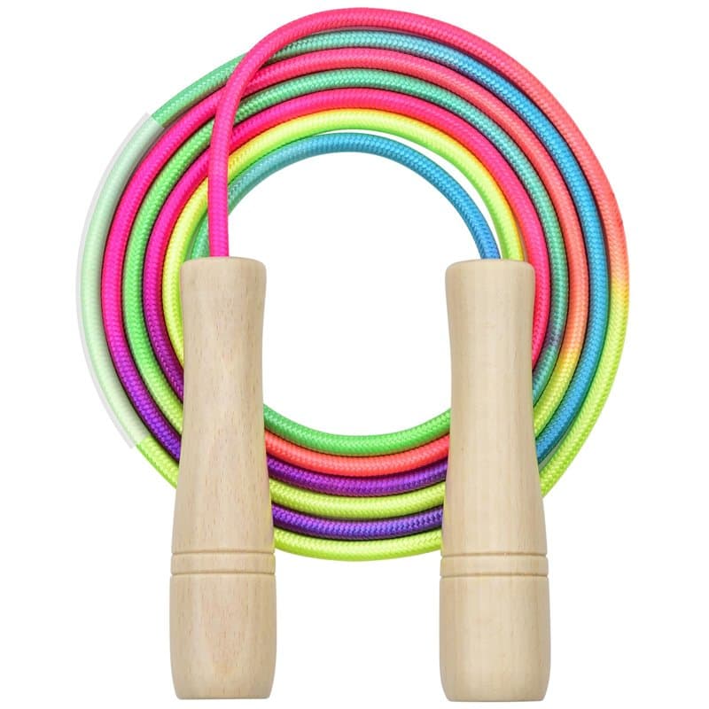 LVZONGXIN Corde à sauter pour enfants, 260 cm, réglable, avec poignée en bois, pour garçons et filles