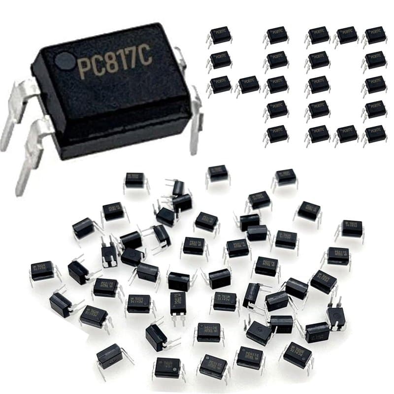40 coupleurs optiques PC817C 2,54 mm DIP 4 broches, 4 broches, 4 broches, pour le montage, DIP-4, distance 2,54 mm