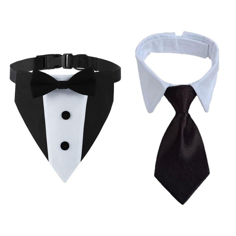 YSJCHEBS Collier De Costume pour Animaux De Compagnie, 2 Pièces, Accessoires pour Chiens, Vêtements De Mariage, Fournitures pour