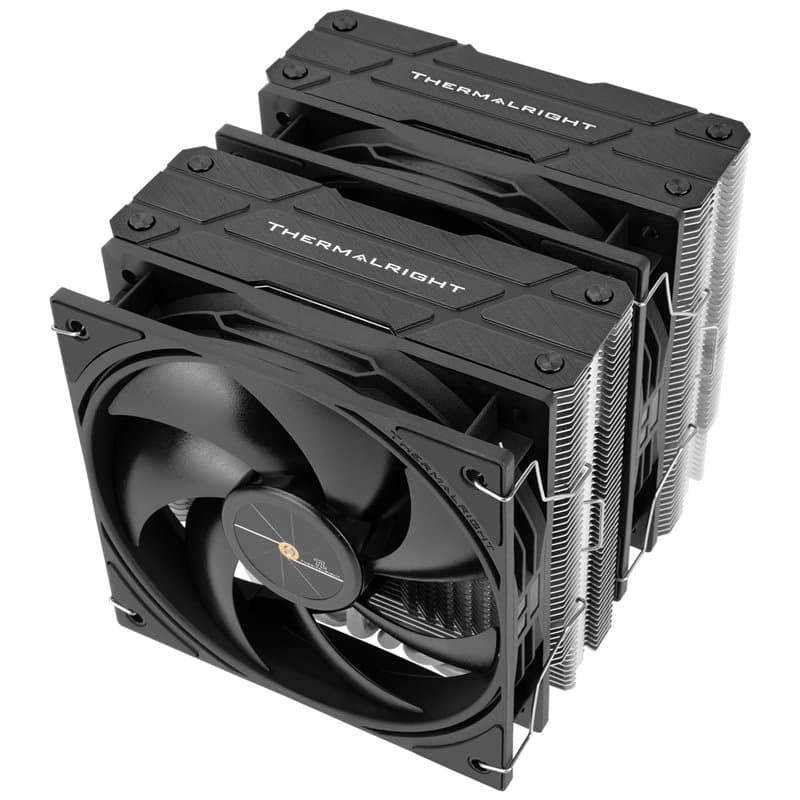 Thermalright Peerless Assassin 120 Black V3 Refroidisseur de processeur, 6 caloducs AGHP, deux ventilateurs PWM de 120 mm, vites