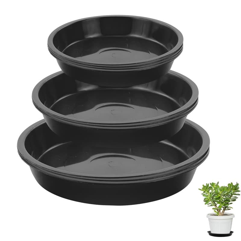 JRSHIRLEYLTD Lot de 10 soucoupes en plastique pour pots de fleurs, pour jardin, intérieur et extérieur, cours, balcons (3 taille
