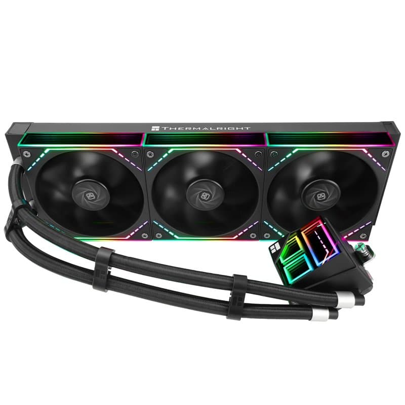Thermalright Frozen Infinity 360 Black Refroidisseur à eau pour processeur, 360 Aio, triple ventilateur TL-M12-PWM, refroidisseu