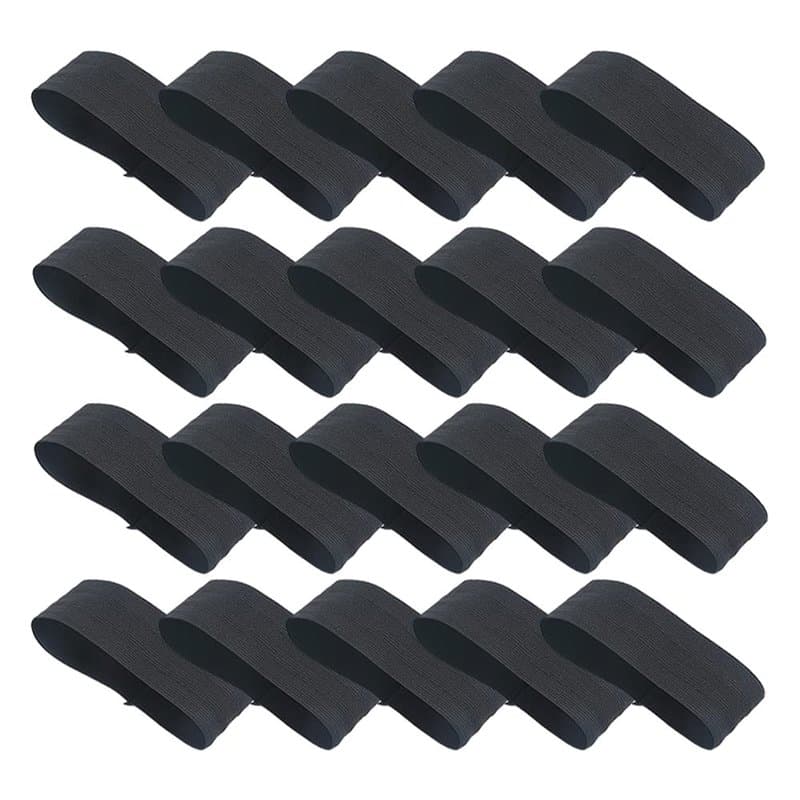 YouMen 20Pcs Brassard élastique Noir Brassards de Capitaine éLastique Respect FunéRailles Deuil Deuil Brassard De pour Football