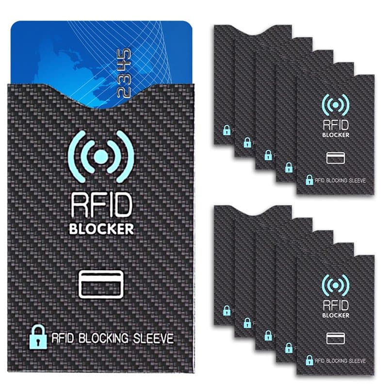 CMOISO Protection Cartes de Credit, RFID Protection Carte, 10 PCS Unisex Carte de Crédit et Carte Didentité Protecteur Etanche e