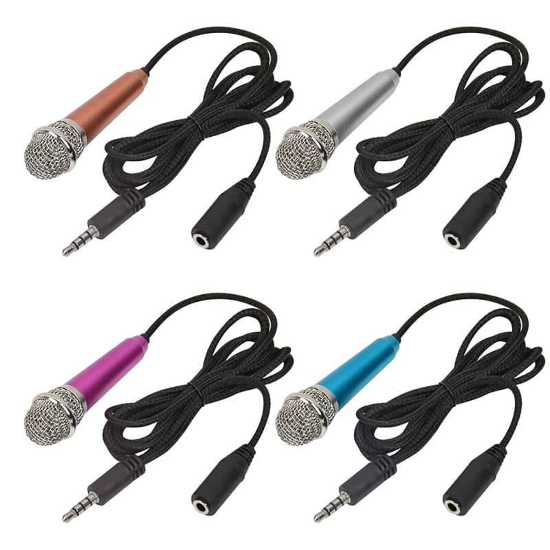 DODUOS Mini Microphone Vocal Portable pour Ordinateur et Mobile - 4 Couleurs, Professionnel, à Main pour Chant de Scène, Karaoké