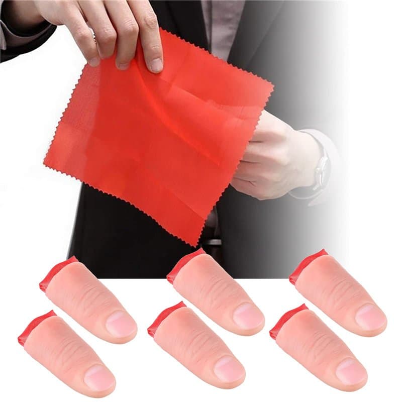 DOMINICK 6 Pièces Pouce Magique Faux Magic Trick Doigts Coupés Réalistes Jouets de Farce pour Décorations Dhalloween Accessoires